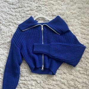 Urban Outfitters Royal Blue Crop Sweater